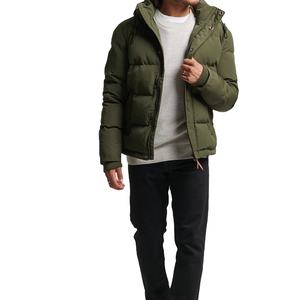 Blouson matelassé imperméable et coupe-vent confortable pour homme avec fermeture éclair, service OEM, personnalisable, hiver, style urbain, toile unie - Product Image 1