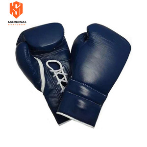 Hot Selling Premium Fly <b>Silver</b> Blue Boxing Sparring Sets Genuine Leather Training <b>Gloves</b> Adjustable Strap Headgear Groin Guard - Product Image 3