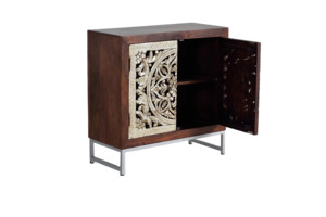 ตู้เก็บของห้องนั่งเล่นสไตล์คันทรีอเมริกัน ทำจากไม้เนื้อแข็งแกะสลักด้วยมือ ตู้ไซด์บอร์ดสไตล์ลอฟท์อุตสาหกรรม เฟอร์นิเจอร์ตกแต่งบ้าน - Product Image 4