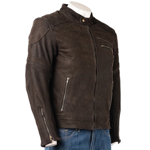 Veste bomber pour homme en cuir de vache 100% original, style motard, design de logo personnalisé, imperméable, coupe-vent, anti-UV - Product Image 1