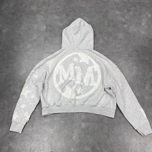 Conjunto de Sudadera con Capucha y Pantalones Deportivos de Felpa Francesa de Algodón Grueso, Estampado Personalizado, Estilo Holgado para Hombre - Product Image 3