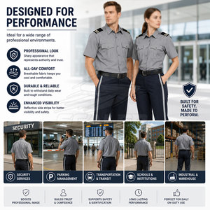 Uniforme de Trabajo de Seguridad de Alta Calidad, Unisex, para Uso en Exteriores, con Bolsillos Utilitarios, Costuras Reforzadas, Puños Ajustables, Corto - Product Image 6