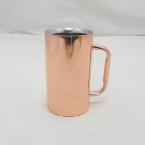 100% Pure Copper <b>Mug</b> Straw Handle <b>Large</b> Capacity Modern Design Customizable Logo High Quality Drinkware Home Office Outdoor Wine - Product Image 3
