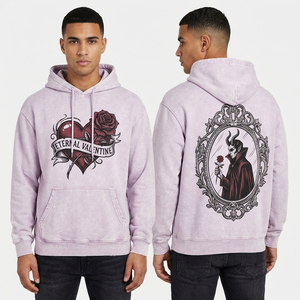 Custom <b>Brown</b> Earth Tone Hoodie Mens Crying Eye Graphic Pullover Distressed Streetwear Hoody Rose Embroidery Apparel Factory - Product Image 3