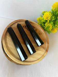 Wholesale Polished Angel Style Black Obsidian <b>Crystal</b> <b>Tower</b> Feng Shui Style Home Protection and Energy Healing Decoration - Product Image 2