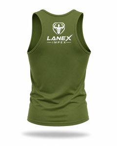 Débardeur de sport vert olive personnalisé pour homme – Maillot de fitness sans manches, gilet de musculation, chemise d'entraînement à séchage rapide, vêtement de sport athlétique - Product Image 3
