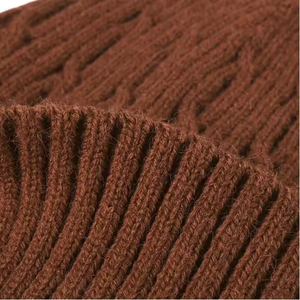 Bonnet épais et chaud pour l'hiver, doux et confortable, unisexe, style streetwear, minimaliste, rétro, tendance - Product Image 6