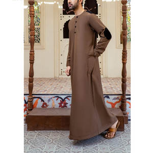 Jubba Arabe pour Hommes, Thobe Islamique Longueur Ras du Sol 100% Polyester Personnalisable Confortable Vêtement Modeste Vente en Gros Exportation - Product Image 1