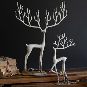 Elegant Aluminum Reindeer Table Centerpiece For <b>Christmas</b> Dinner Table Decoration With Stylish Festive Home Decor Theme - Product Image 1