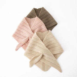 Petit foulard jacquard tendance effet laine pour femme – Écharpe de luxe automne-hiver à motif croisé et tricot écossais – Châles et écharpes chauds - Product Image 6