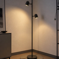 Lámpara de pie semi-LED 9W x 2 unidades CRI≥80 CT 3000K (Blanco Cálido), material: acero, altura de la lámpara: 1410mm, regulador táctil en el pantalla, IP20