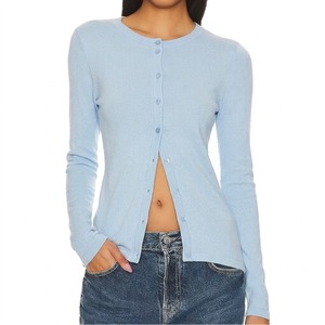 Cárdigan de punto personalizado al por mayor para mujer, estilo relajado para el fin de semana, suave y a la moda. - Product Image 6