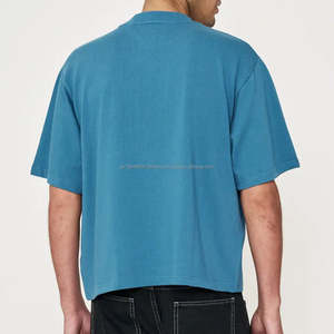 เสื้อยืดผู้ชายทรงครอปโอเวอร์ไซส์ ผ้าฝ้าย 100% ระบายอากาศดี ทรงหลวม ไหล่ตก พร้อมลายกราฟิก พิมพ์ดิจิทัล ผ้าถัก - Product Image 3