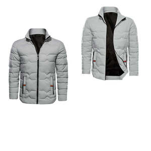 Veste polaire à capuche imperméable pour homme avec logo personnalisé et motif brodé, style décontracté matelassé, vente en gros, direct usine - Product Image 5
