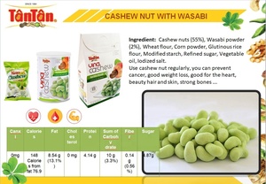 เม็ดมะม่วงหิมพานต์อบเคลือบวาซาบิออร์แกนิก รสเผ็ดกรอบ รสชาติเข้มข้น สำหรับขายปลีก แพ็คของขวัญ และสินค้าพิเศษ - Product Image 6