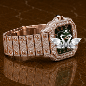 Luxury Moissanite Wristwatch Men Full Stone Setting Stainless Steel Diamond Watch - Product Image 2