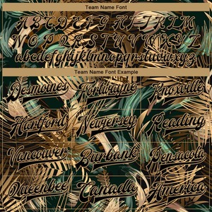Chaqueta Varsity Personalizada con Estampado 3D de Palmera Hawaiana en Negro y Dorado Antiguo, Chaqueta Bomber con Cierre Completo, Chaqueta Letterman Premium Unisex para Ropa Urbana - Product Image 4