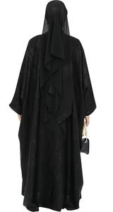 ชุดอาบายะห์แบบสองชั้นสไตล์คูเวต เสื้อผ้าอิสลาม ชุดคลุมมุสลิม แขนยาว ระบายอากาศได้ดี เหมาะสำหรับฤดูใบไม้ผลิ รับผลิตตามแบบ OEM ODM - Product Image 5