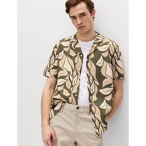 Premium Pure Cotton Floral Pattern <b>Half</b> Sleeve <b>Shirt</b> for Men Comfortable Tropical Holiday Casual Outfit - Product Image 4