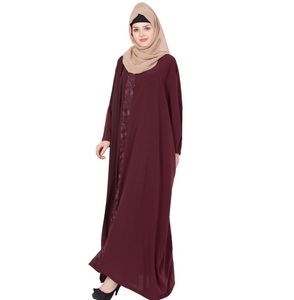 Robe Abaya de Prière Musulmane Grande Taille pour Femmes, Design Simple et Modeste en A-Line, Matière Polyester Coton, Tenue Formelle de Soirée - Product Image 5