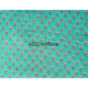 Tissu indien Sanganeri imprimé à la main 100 % coton de Jaipur, respirant, écologique et léger pour filles - Vente en gros - Product Image 6