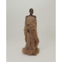 Robe de soirée élégante en coton, col en V, taille basse, longueur cheville, coupe trapèze, couleur unie, couleur personnalisable, respirante, séchage rapide