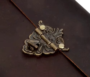 Handmade Leather Journal Diary Saddle Stitching and <b>Thread</b> Sewing Binding with <b>Lock</b> - Product Image 2