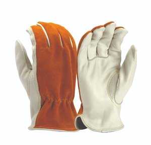Gants de sécurité Tripolymer HOLY SIGNS INTERNATIONAL, blancs, paume orange, texture intégrale, antidérapants, résistants à l'abrasion, manchette droite - Product Image 6