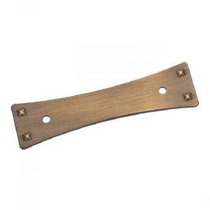 Designer Brushed Brass Cabinet Back Plate with Studs Modern Design Gold Finished Furniture Handle Hardware Home Office - Product Image 4
