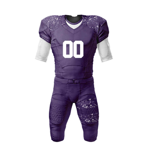 ชุดยูนิฟอร์มอเมริกันฟุตบอลผ้าโพลีเอสเตอร์ทนทานสำหรับผู้ใหญ่ แขนสั้น ไซส์ใหญ่ ชุดกีฬา ชุดทีมแบบกำหนดเองได้ - Product Image 2