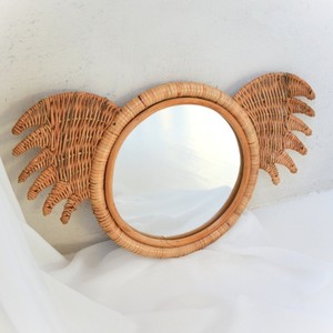 Customize logo & design rattan <b>mirror</b> high quality hand-made kids koala wall mounted <b>mirrors</b> - Product Image 1