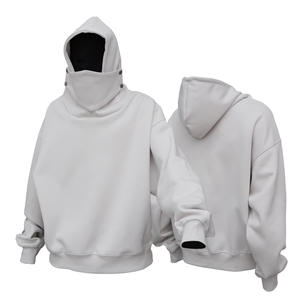 Sudadera con Capucha Estilo Americano de Peso Pesado con Cubre Rostro, Ajuste Holgado, Casual y Versátil - Product Image 1