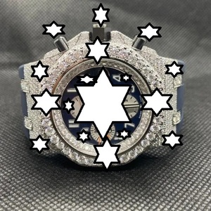 Men's Luxury <b>Chronograph</b> Watch With Blue Strap Brand Designer Men Quartz Watches Diamond Moissanite Watch Custom Logo - Product Image 1