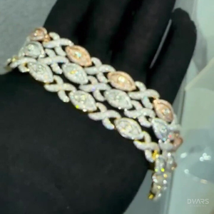 Bracelet à maillons personnalisé avec yeux sertis de pierres, Moissanite VVS1, passe le testeur de diamant, Bracelet à maillons cubains en Argent 925, Bijoux Hip Hop Bustdown - Product Image 5