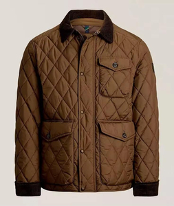 Veste parka matelassée pour homme, couleur unie, coupe classique, col rabattu, fermeture boutonnée, vêtement d'extérieur décontracté, épaisseur standard, polyester - Product Image 2