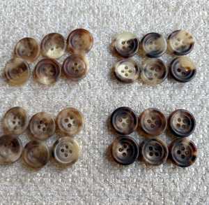 High Quality Custom Round 4-Hole Buffalo Horn Animal Style Durable <b>Handmade</b> Sewing Buttons for <b>Clothes</b> Shirt Suit - Product Image 6