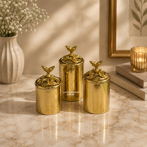 Handcrafted hammered silver Canisters with leaf design lids 3-Piece Stainless Steel <b>Kitchen</b> <b>Storage</b> <b>Jars</b> <b>for</b> Sugar Coffee Flour - Product Image 6
