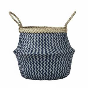 Autres paniers de rangement en jonc de mer naturel tressé à la main avec poignées, écologiques, pour l'organisation et la décoration de la maison, couleur personnalisable - Product Image 3