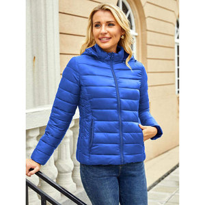 Chaqueta Acolchada con Capucha para Mujer, Cálida, Transpirable, Impermeable, Ligera, Brillante, para Invierno - Product Image 2