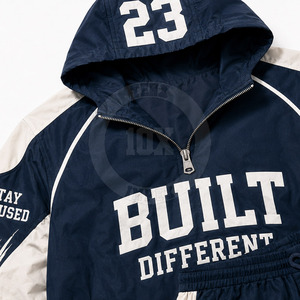 Modern Street Windbreaker <b>Shorts</b> <b>Set</b> Unique Puff Print Nylon Polyester Outfit Windbreaker <b>Shorts</b> <b>Set</b> - Product Image 6