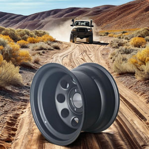 रेटॉप 15x10 5x114.3 -44 मैट ब्लैक सॉफ्ट 8 स्टील व्हील 15 "16" 17 "18" 20 "इंच 5x120 5x127 5x139.7 5x150 6x139.7 स्टील रिम - Product Image 5