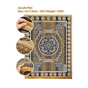 Alfombra Oriental Minimalista Lavable de 5x7 para Sala de Estar u Hotel - Product Image 1