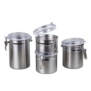 Boîte de rangement de 4 pistolets en acier inoxydable, avec couvercle hermétique et pince de verrouillage à Surface en Satin - Product Image 1