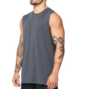 Casual Style Summer Wear Eco-Friendly 100% Polyester 180g Plain Dyed O-Neck Tank Top Men Gym Workout Custom Made High Quality - Product Image 2