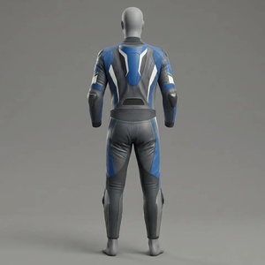 Combinaison de moto d'hiver en cuir légère avec rembourrage protecteur pour la conduite sur route, la course et les voyages - Product Image 2
