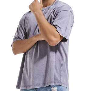 Camisetas Ringer de Algodón Pesado con Lavado al Agua, Estilo Urbano Vintage, Unisex, para Verano, Venta al por Mayor, Personalizables - Product Image 1