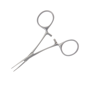 Pinces à moustiques en acier inoxydable, instruments chirurgicaux avec poignée incurvée à verrouillage et fonction hémostatique, prix abordable, OEM - Product Image 1