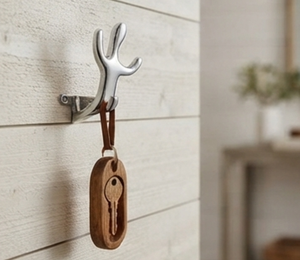 Metal Wall <b>Hook</b> Man Design Silver Finished Perfect For Modern Bathroom Kitchen And Towel Storage Solutions - Product Image 5