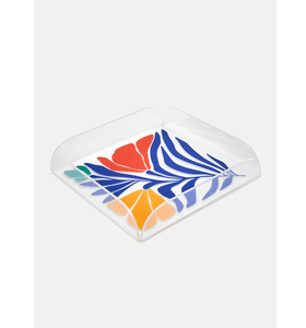 Bandeja de servir acrílica con un diseño único de vidrio ligero, perfecta para servir agua, servir jugos, para eventos y fiestas a tu alcance, sin importar tu presupuesto. - Product Image 6