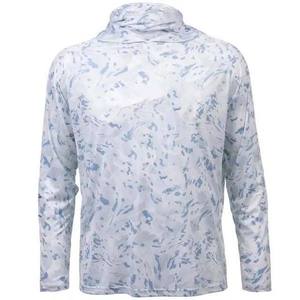 เสื้อตกปลาแขนยาวผู้ชาย ป้องกันแสงแดด UPF 50 พิมพ์ลายซับลิเมชั่น สีขาวน้ำเงิน แบบสวมหัว ประสิทธิภาพสูง - Product Image 1